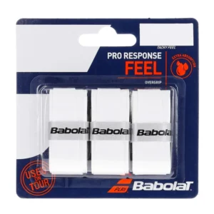Babolat Pro Response Overgrip - White, Pack of 3