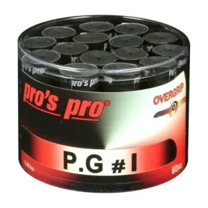 Pro's Pro PG 1 60 Box Perforated Overgrip in Black, 0.60mm